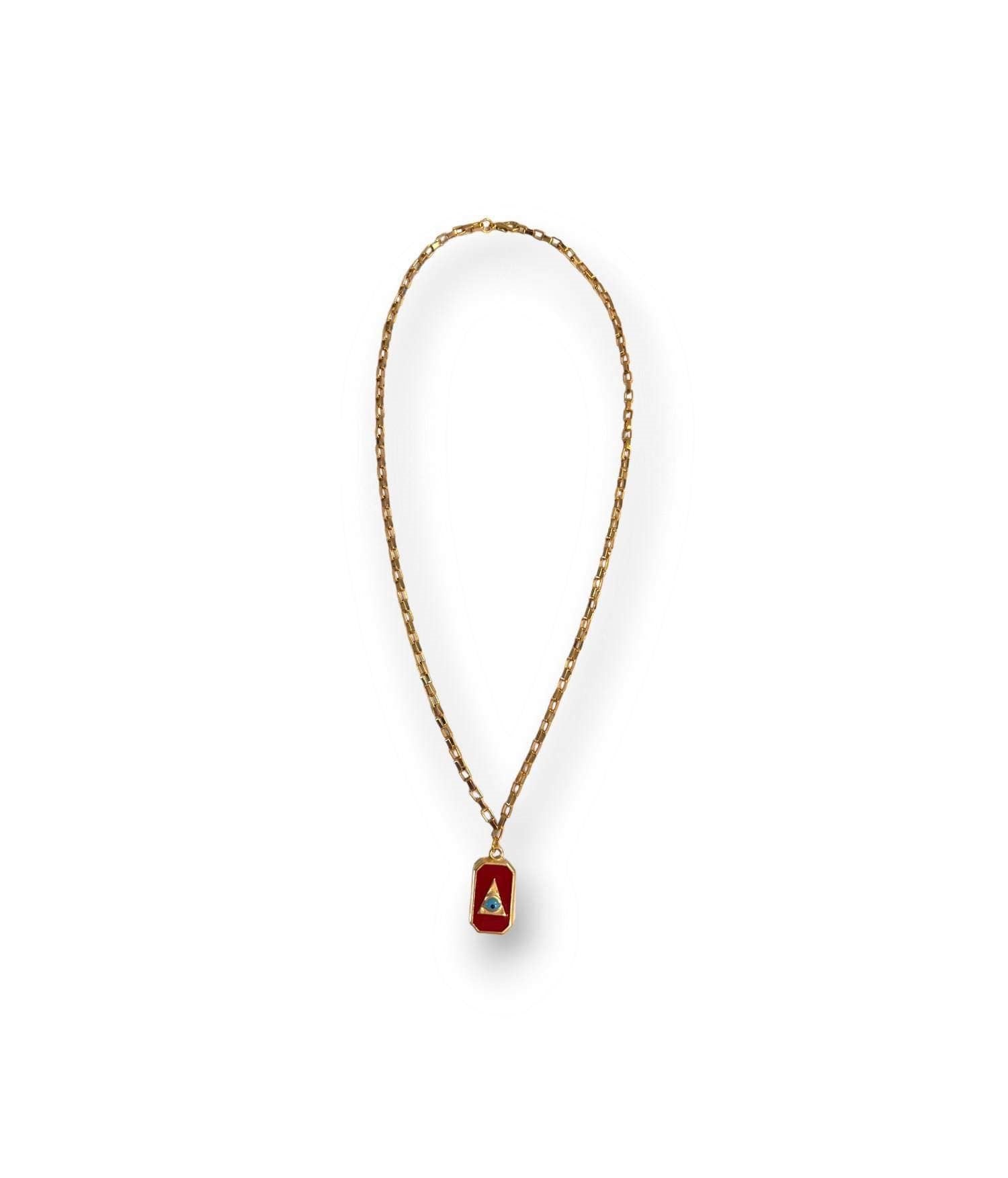 Red deals eye necklace