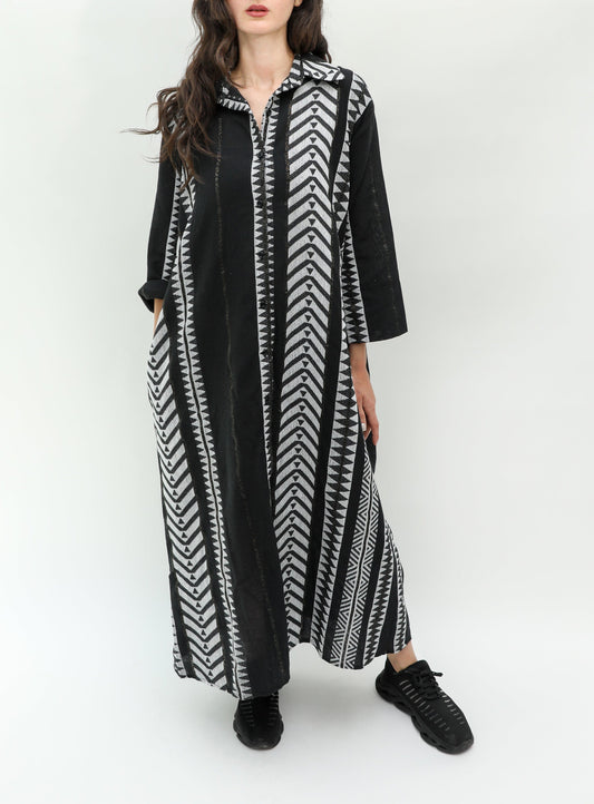Black shirt dress