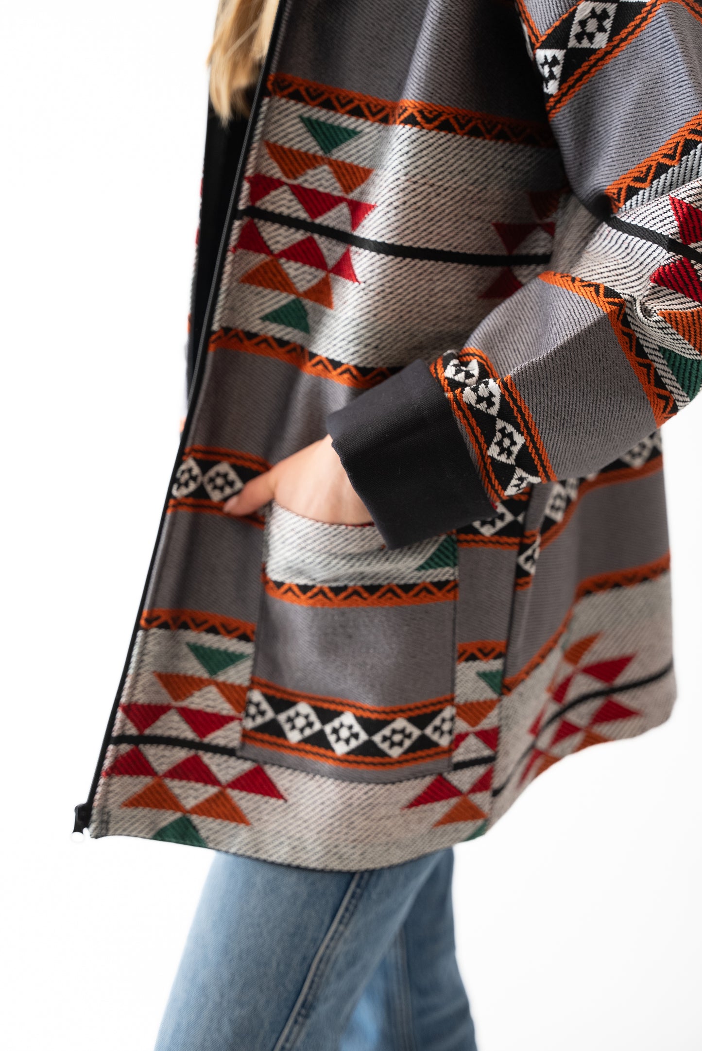 Charcoal Sadu Z jacket -Unisex