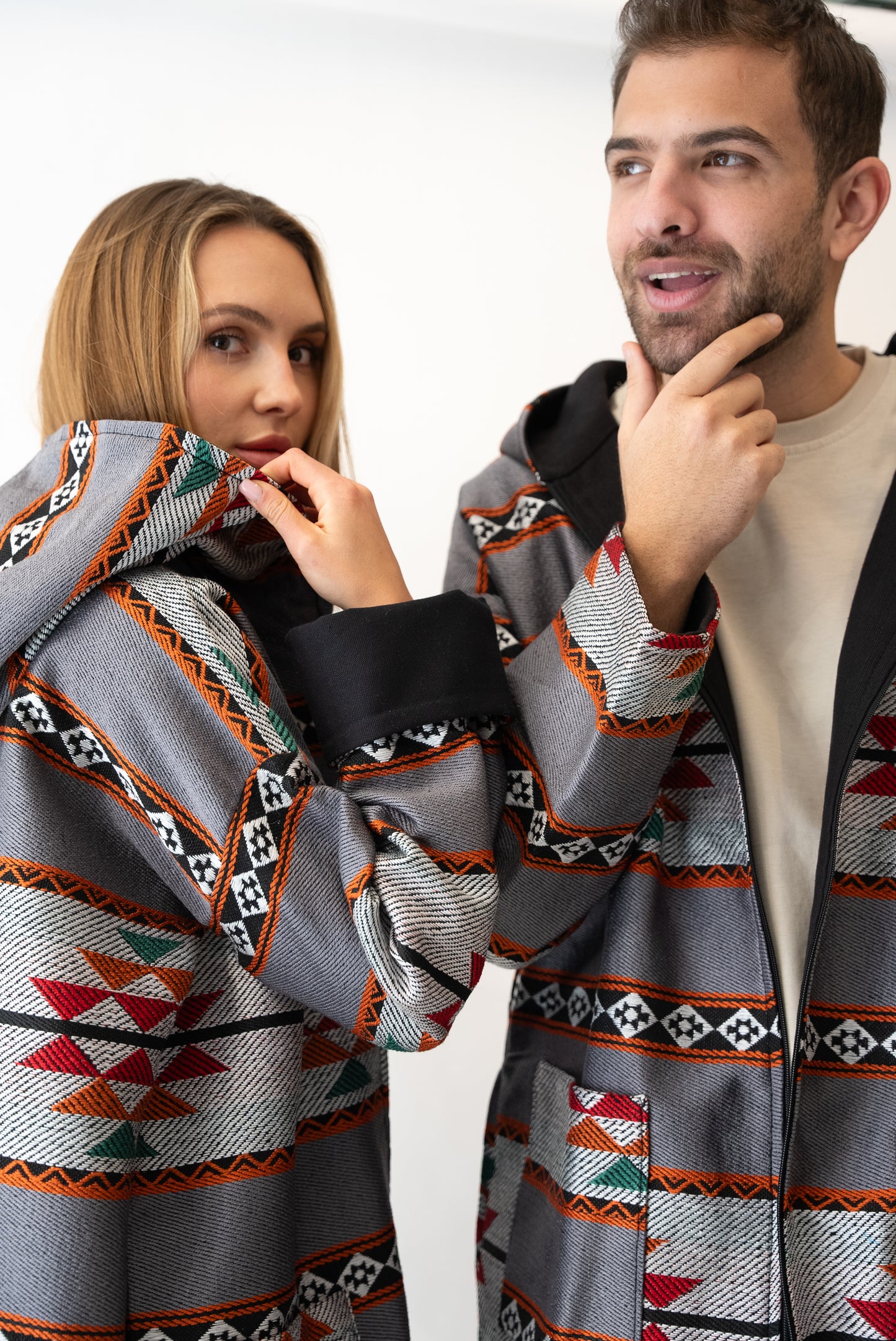 Charcoal Sadu Z jacket -Unisex
