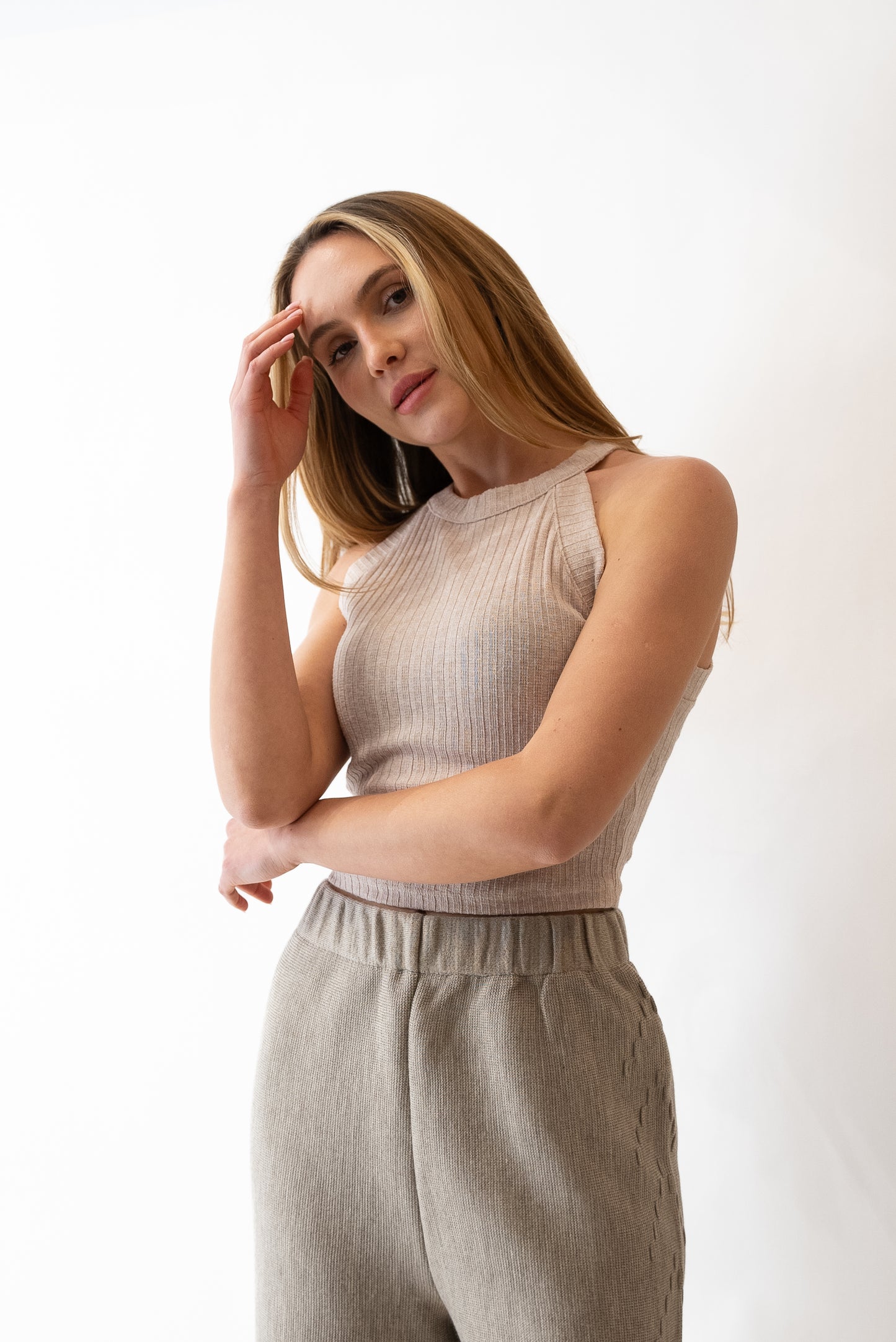 Nofa Straight Pants -Beige