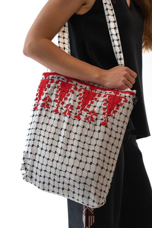 Keffiyeh Tote Bag - Red