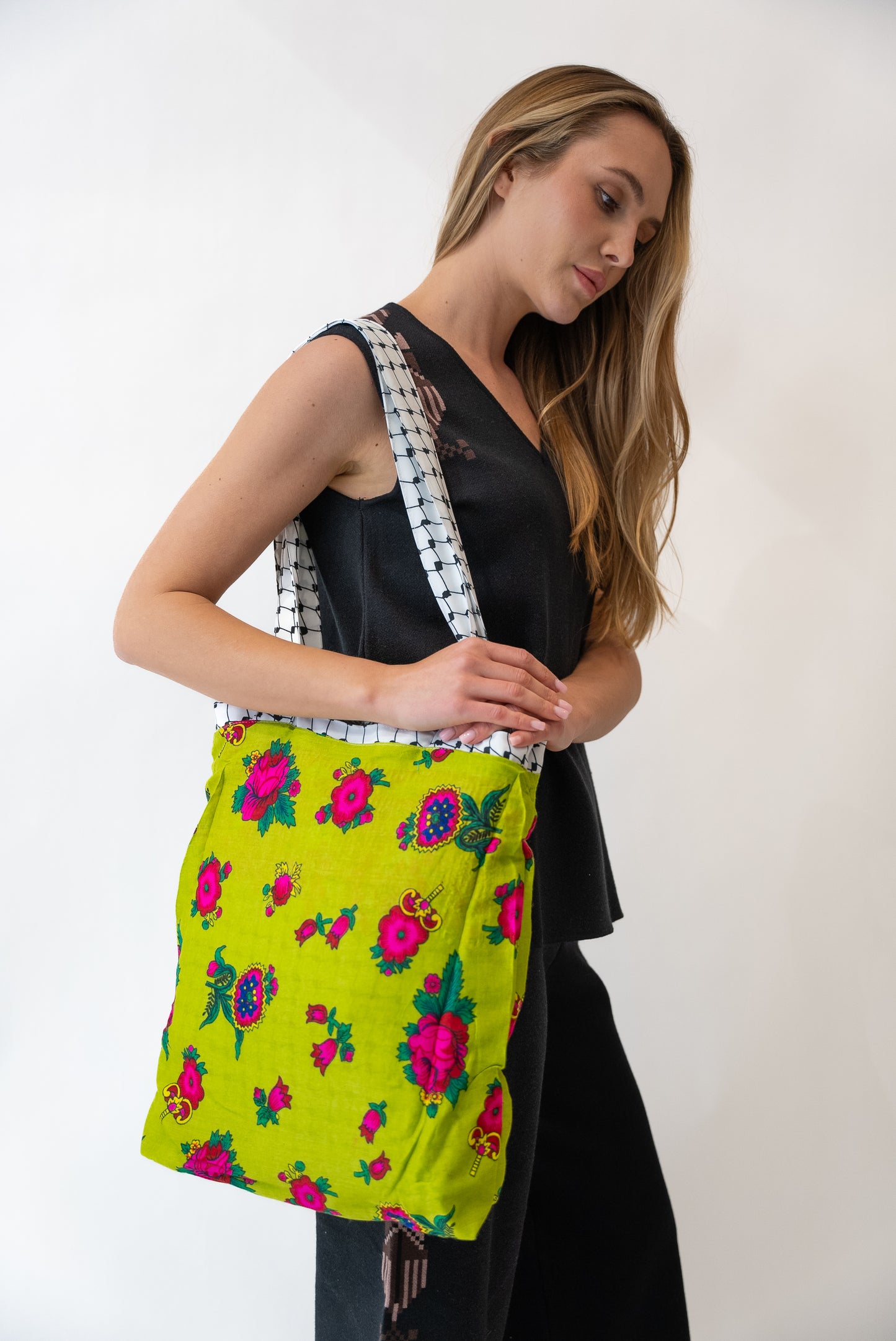 Keffiyeh Tote Bag - Pink