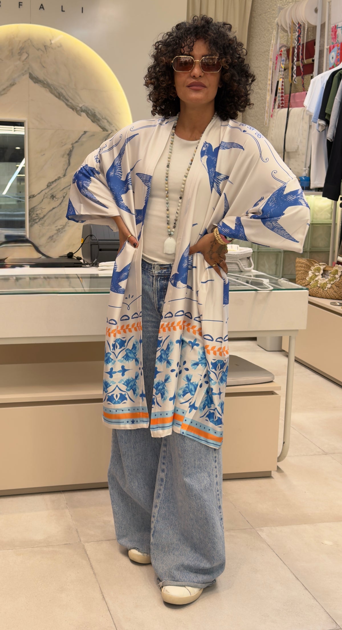 Fiora Silk Bisht