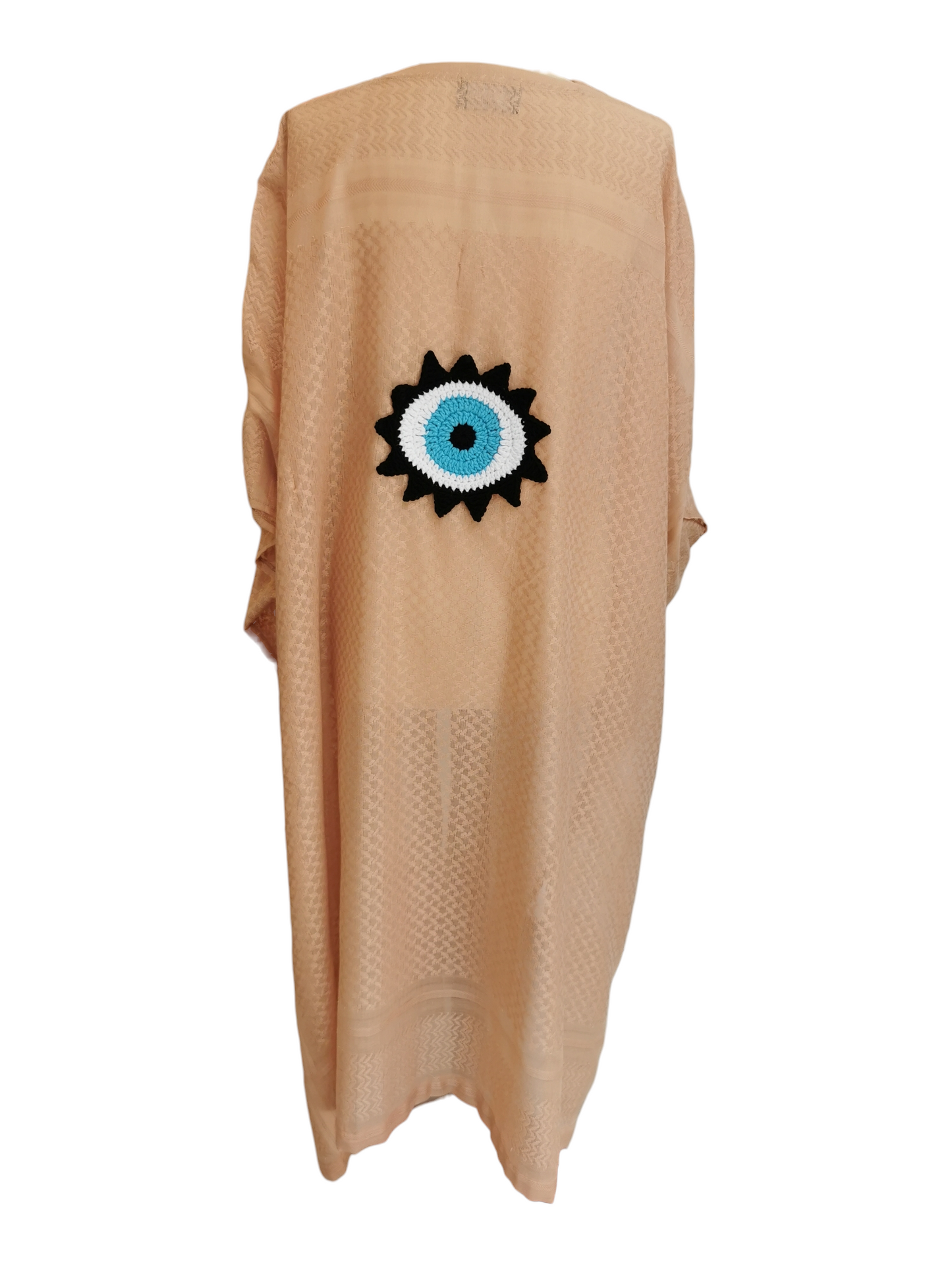 Light Brown Hatta Abaya With Eye Embriodery