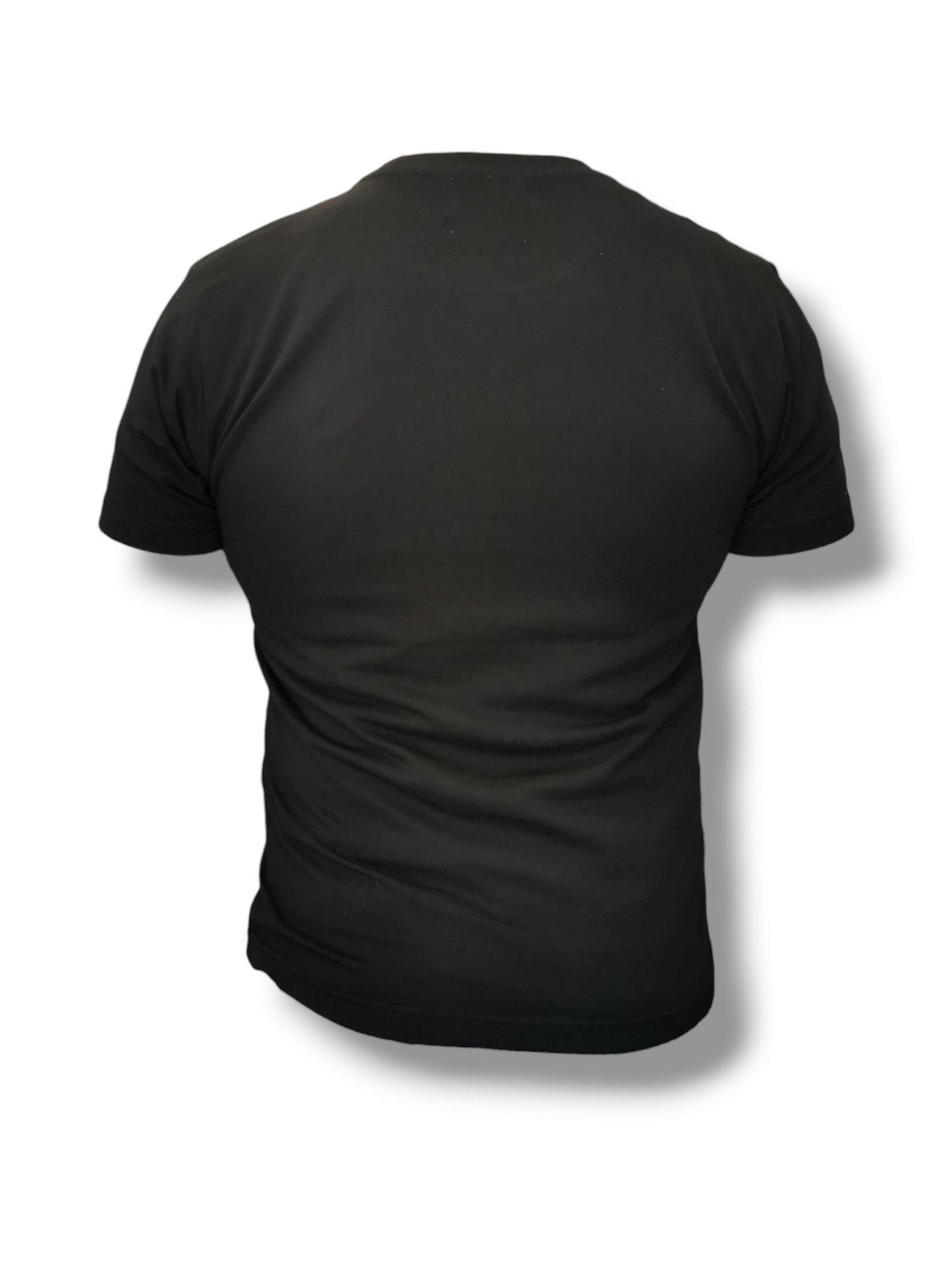 Basic Black T-shirt With Bohemian Side Stripe - Unisex