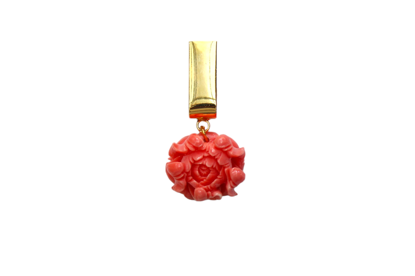 Flowery Pink Gold Plated Earring