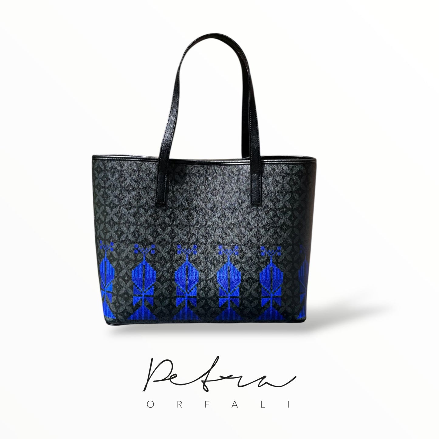 The Bahja Tote Bag - Black & Blue