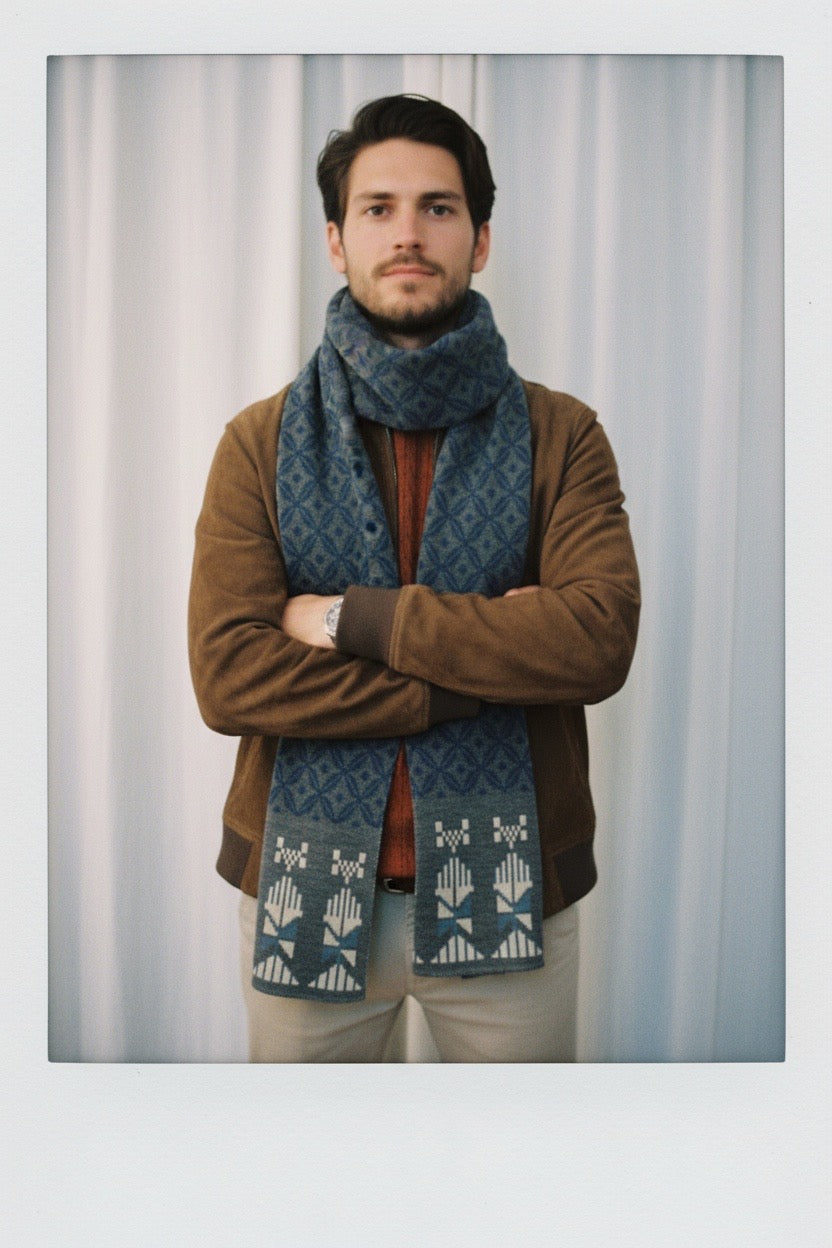 Bahja Blue Scarf - Unisex