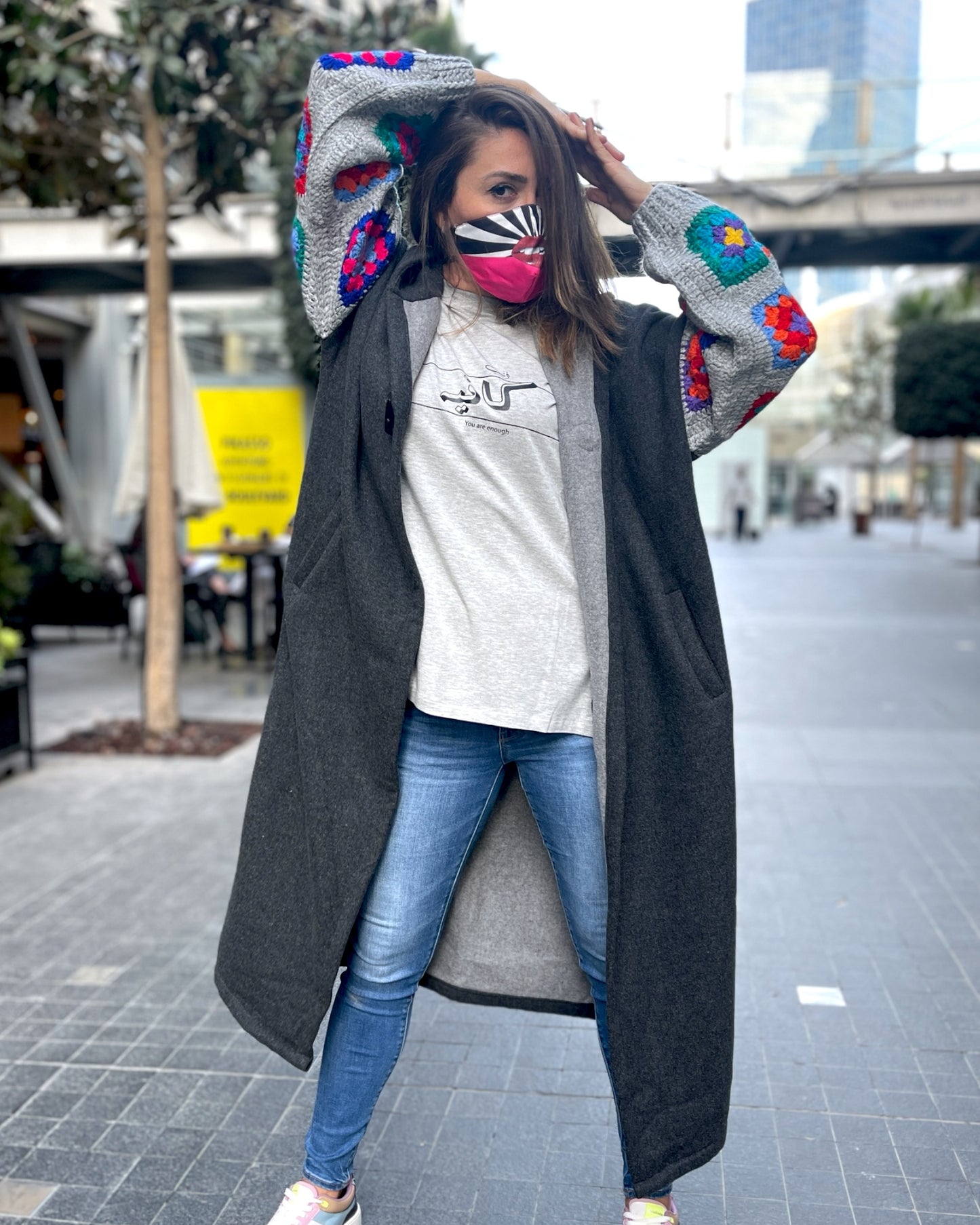 Charcoal Jackets with wool Sleeves