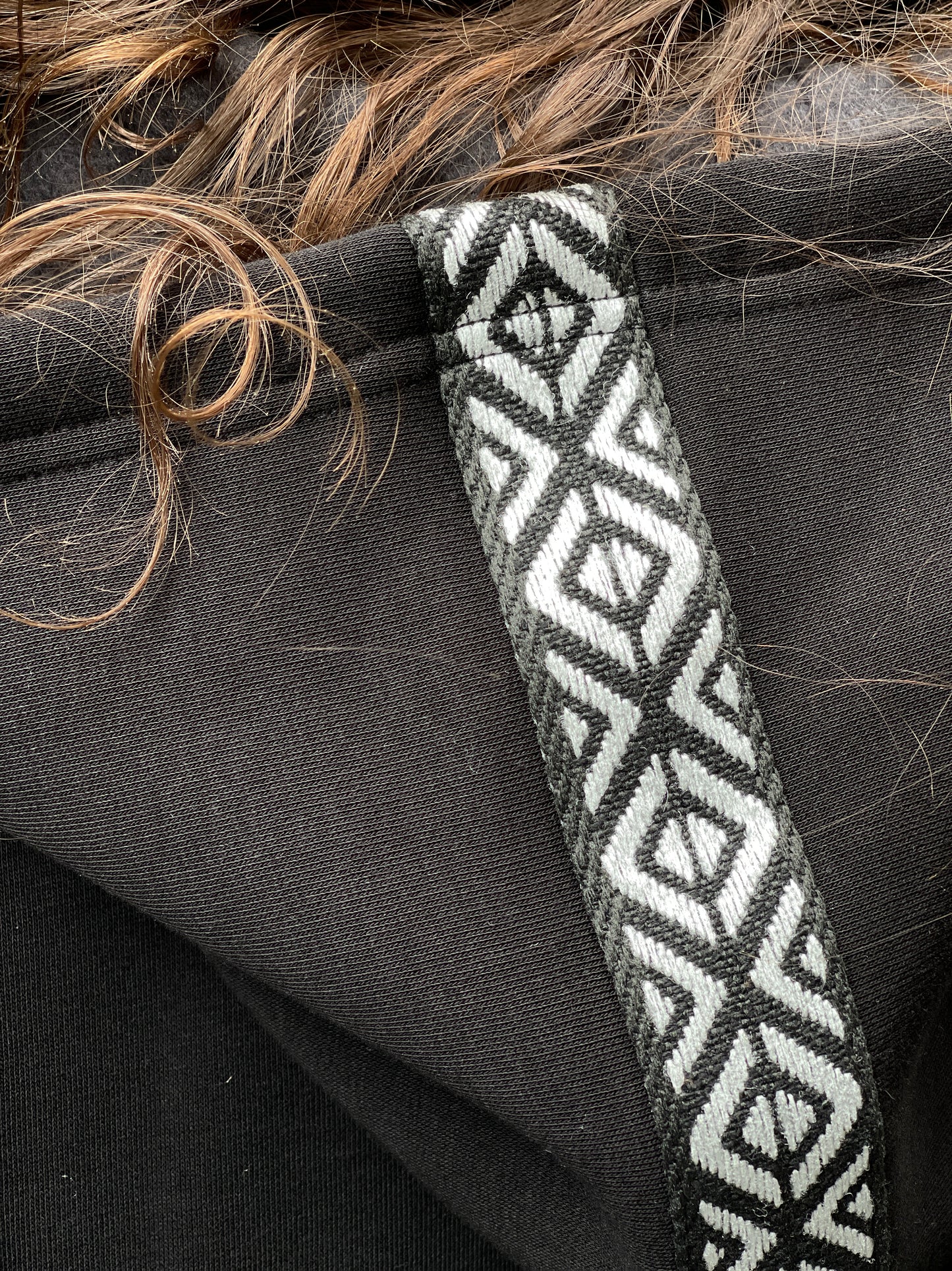 Black zip up Sadu hoodie - unisex