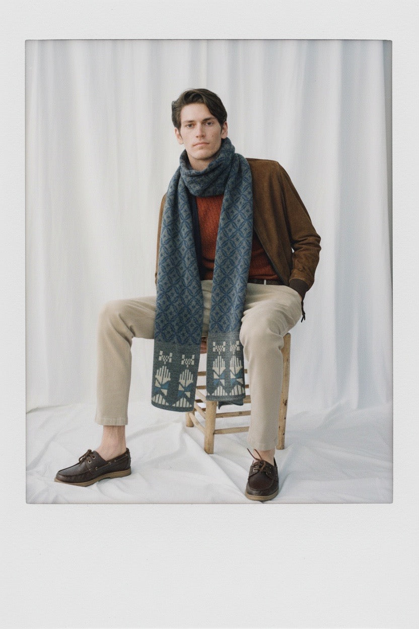 Bahja Blue Scarf - Unisex
