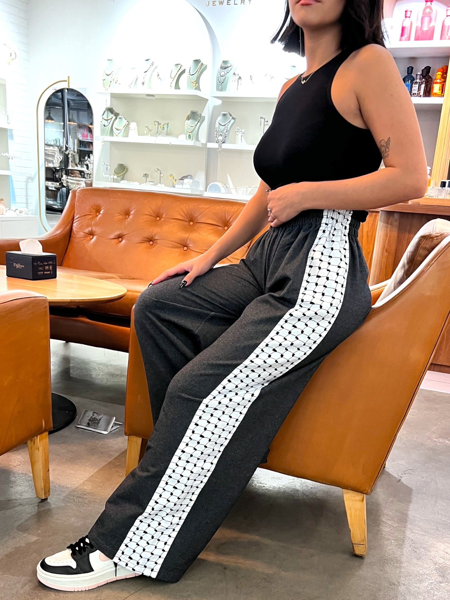 The Charcoal wide legged pants