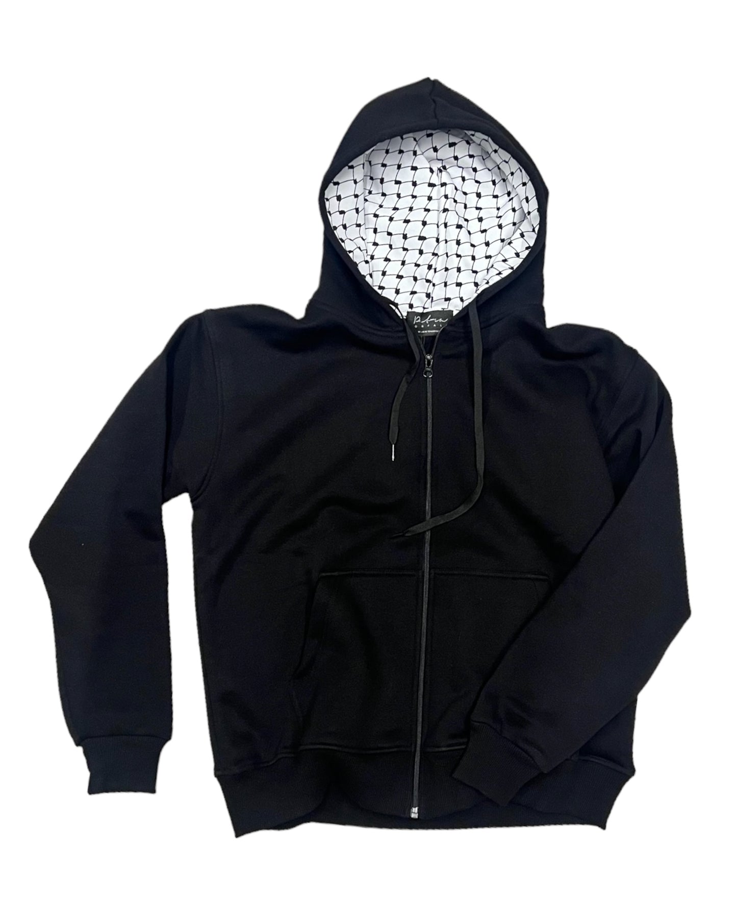 Pal zipped hoodie - black.