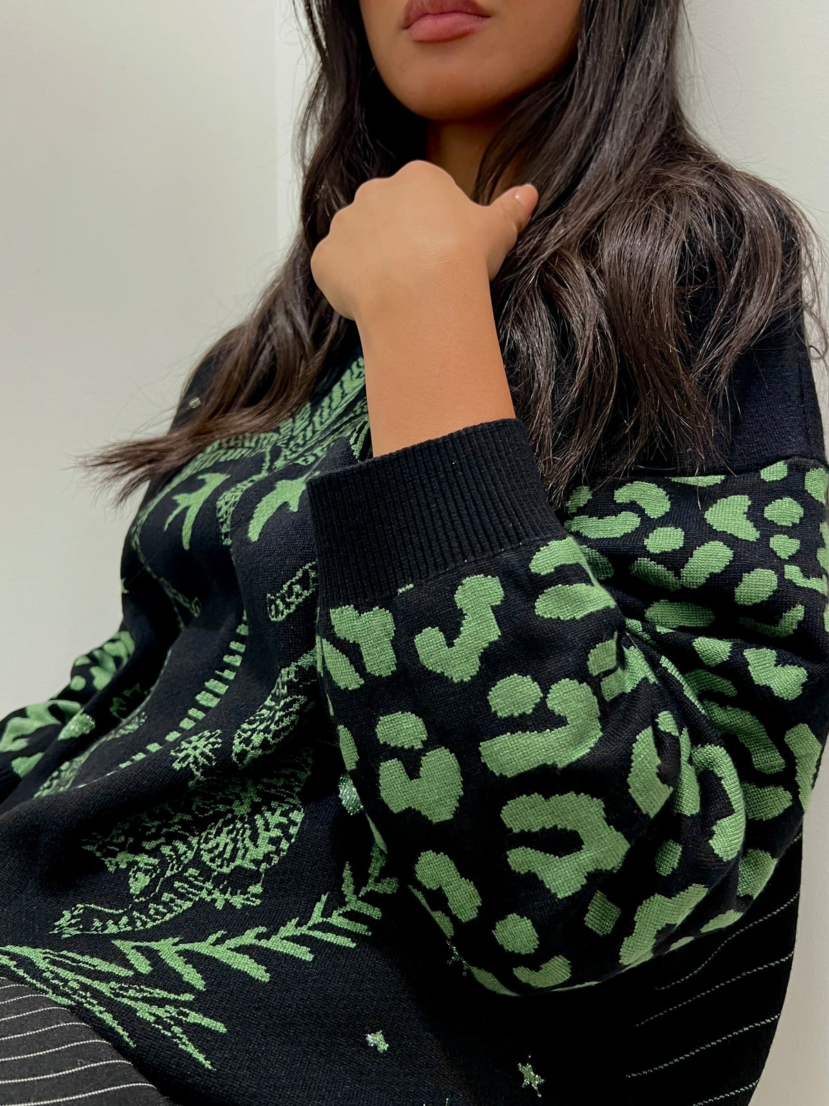 Palm Mirage Sweater - Black