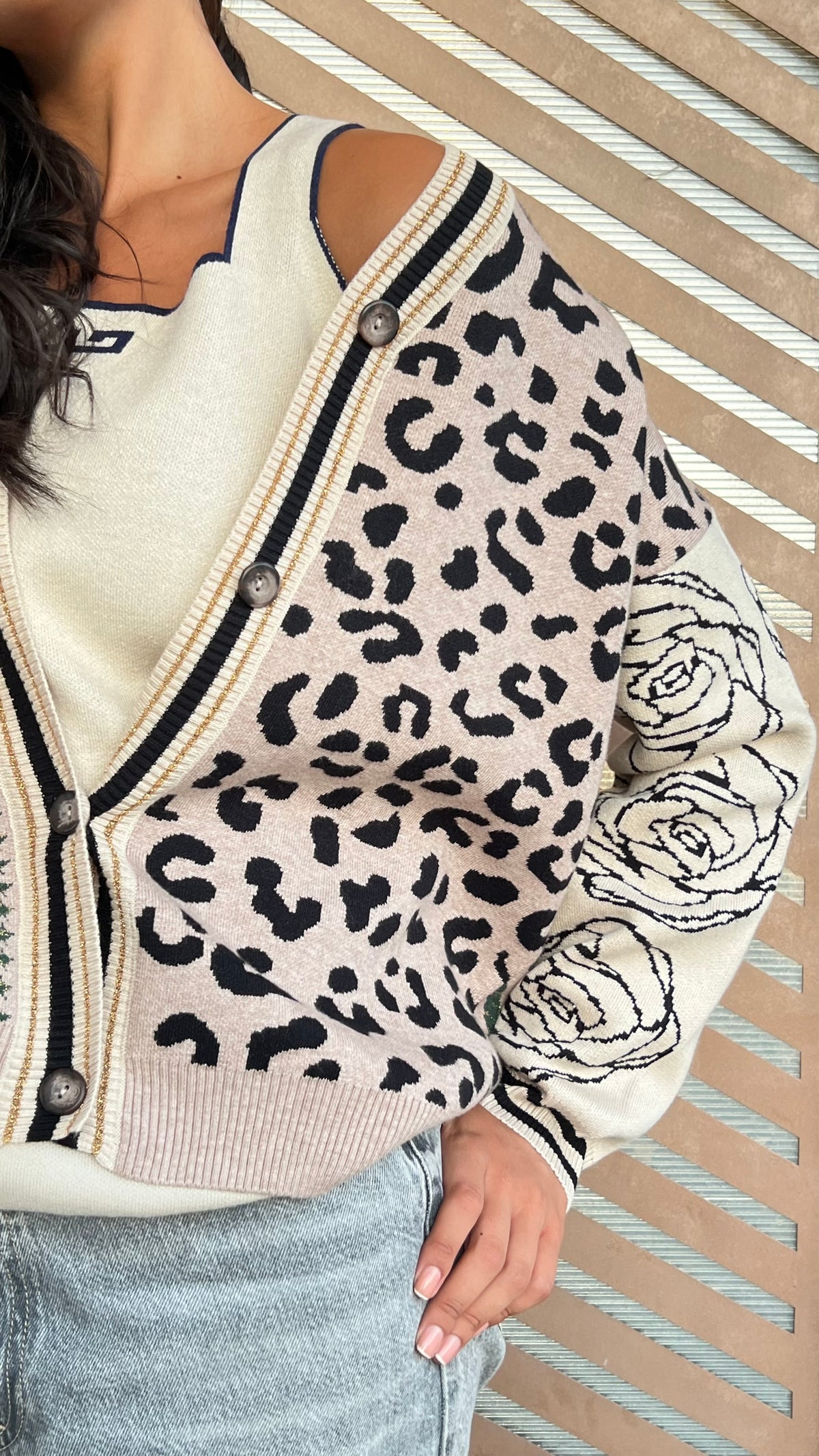 Rosa Knit Cardigan - Beige