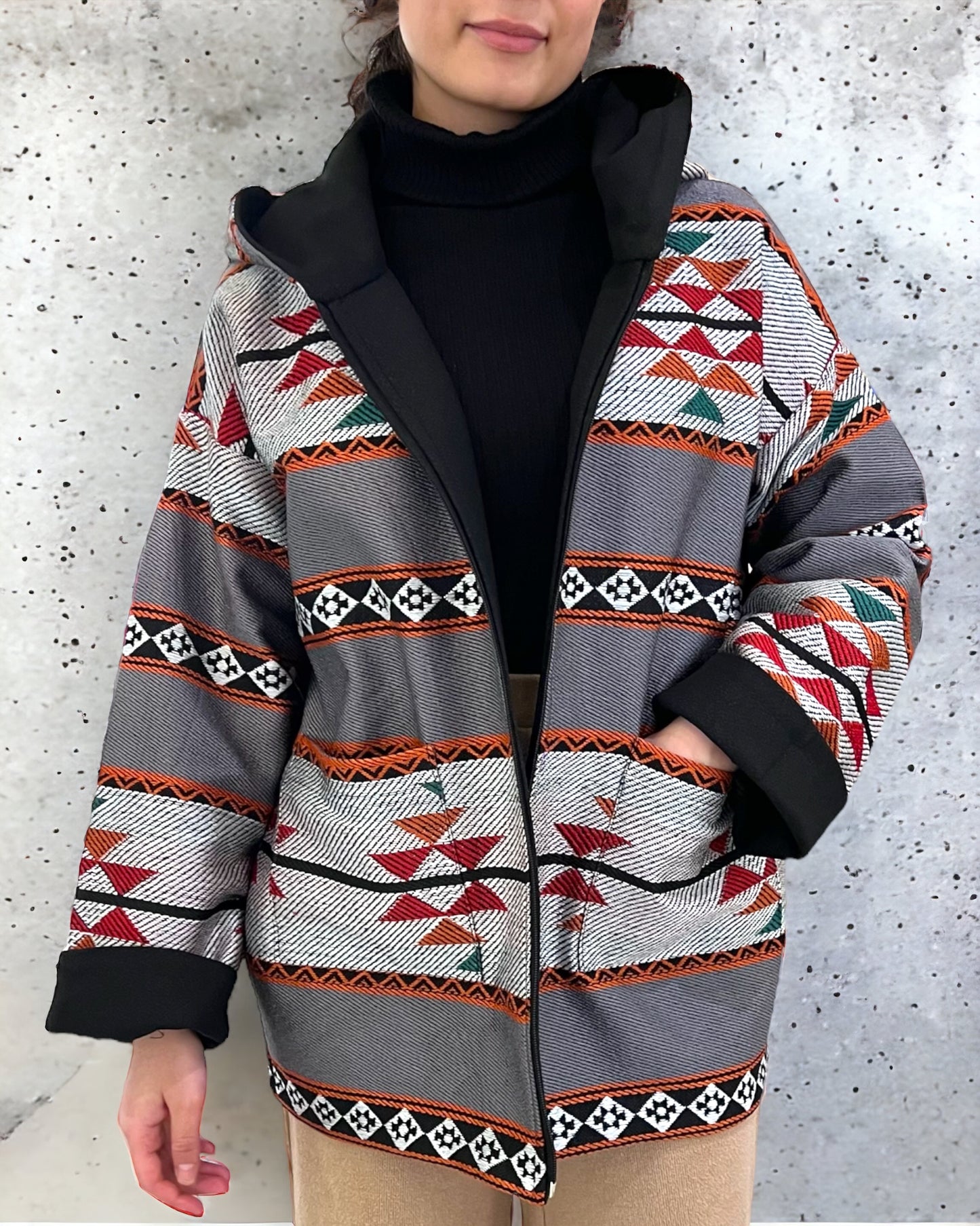 Charcoal Sadu Z jacket