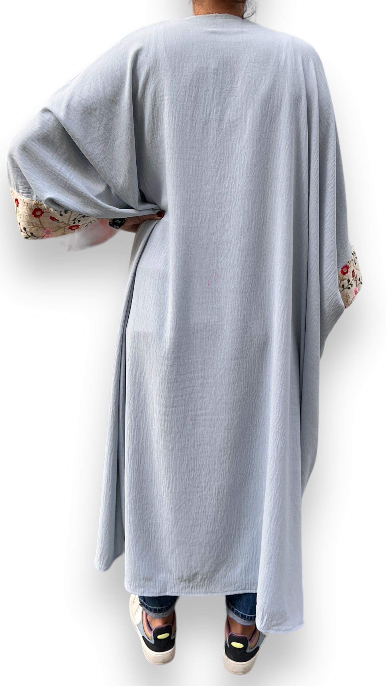 Oversized abaya light blue