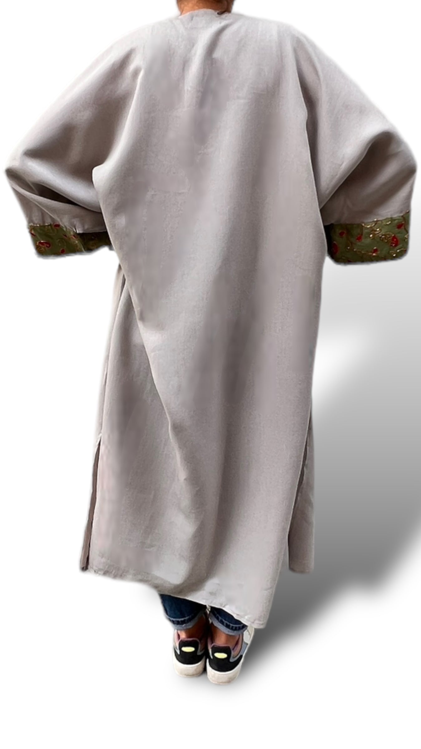 Oversized abaya light gray