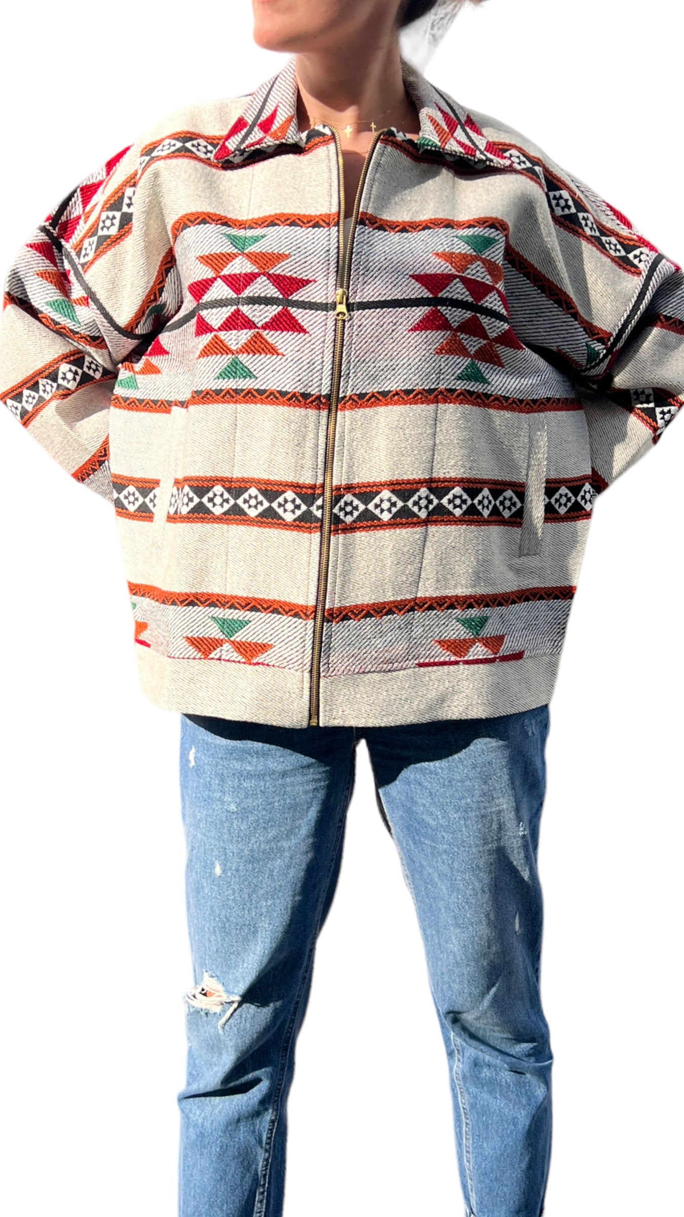 Beige Sadu Jeans Jacket