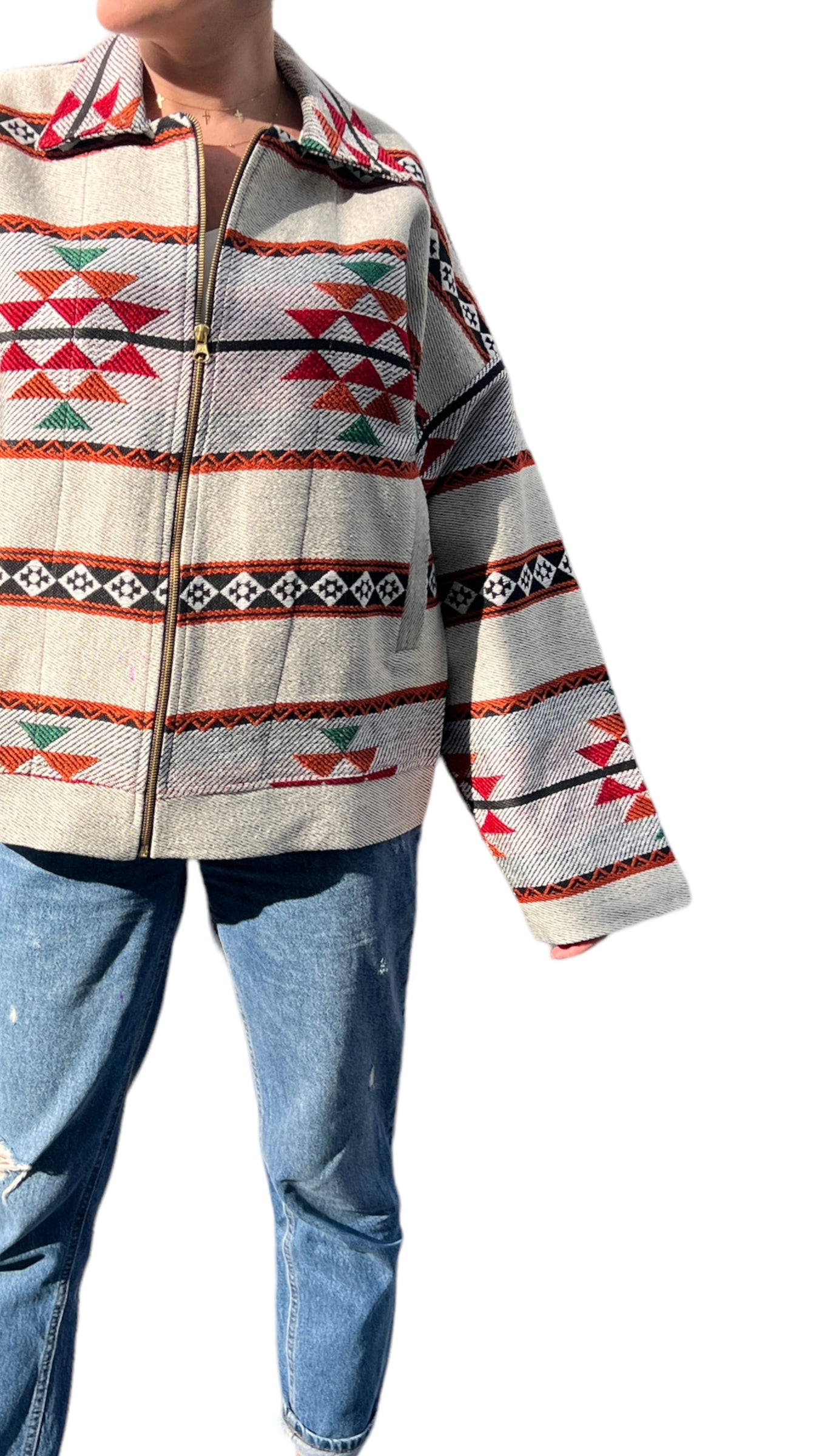 Beige Sadu Jeans Jacket