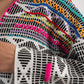 Badiya Weave Kimono - White with colorful stitches