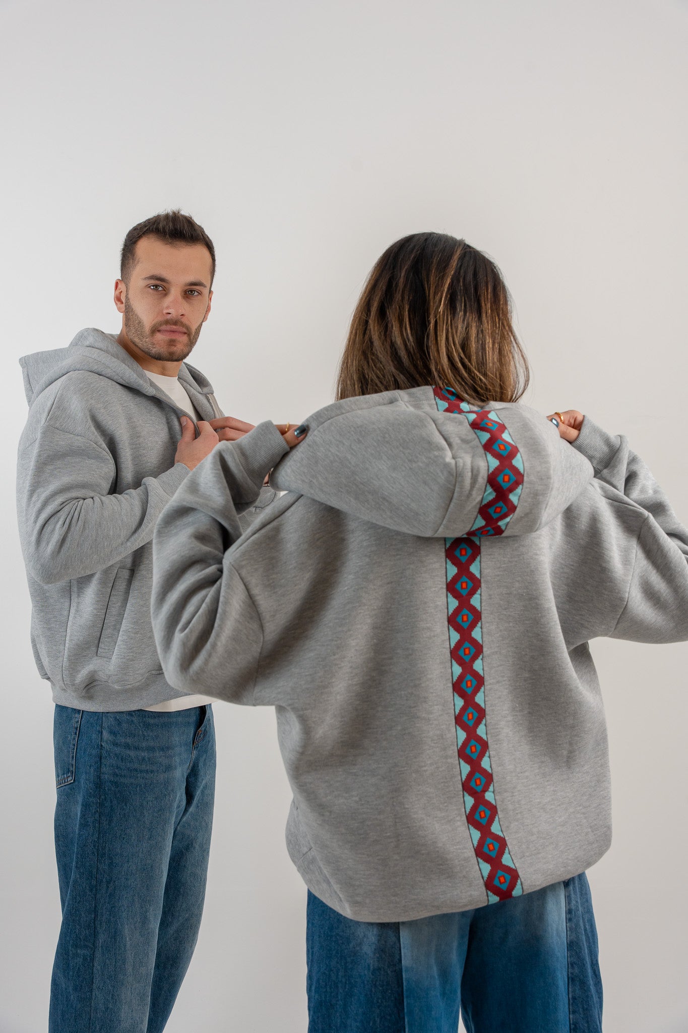 Zad Hoodie Jacket - Grey - Unisex