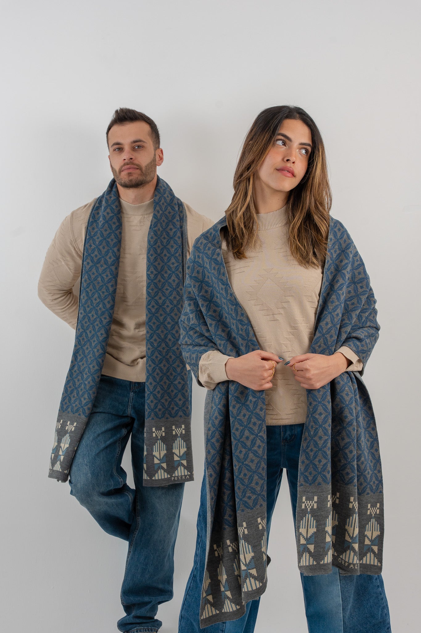 Bahja Blue Scarf - Unisex