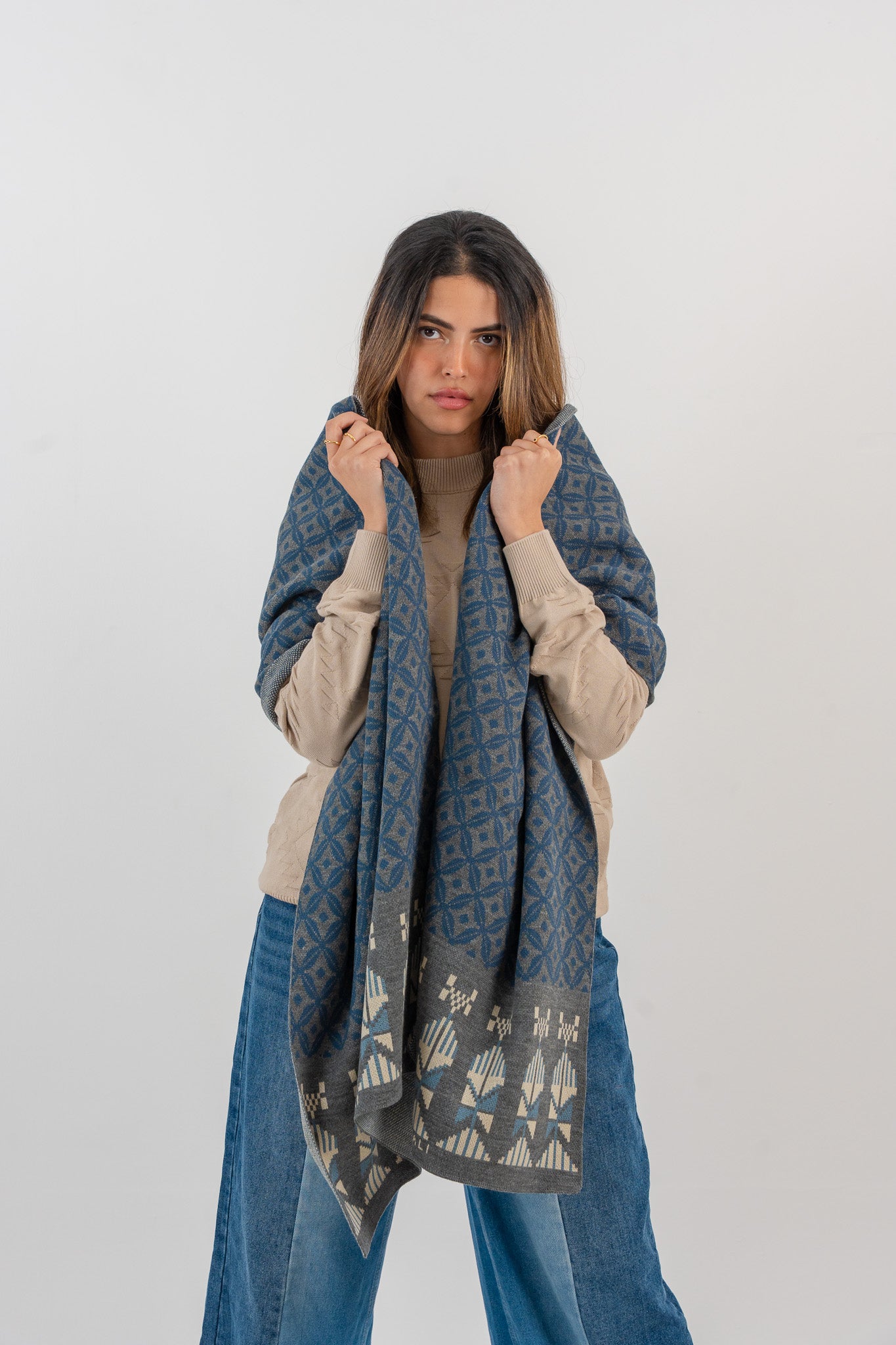 Bahja Blue Scarf - Unisex