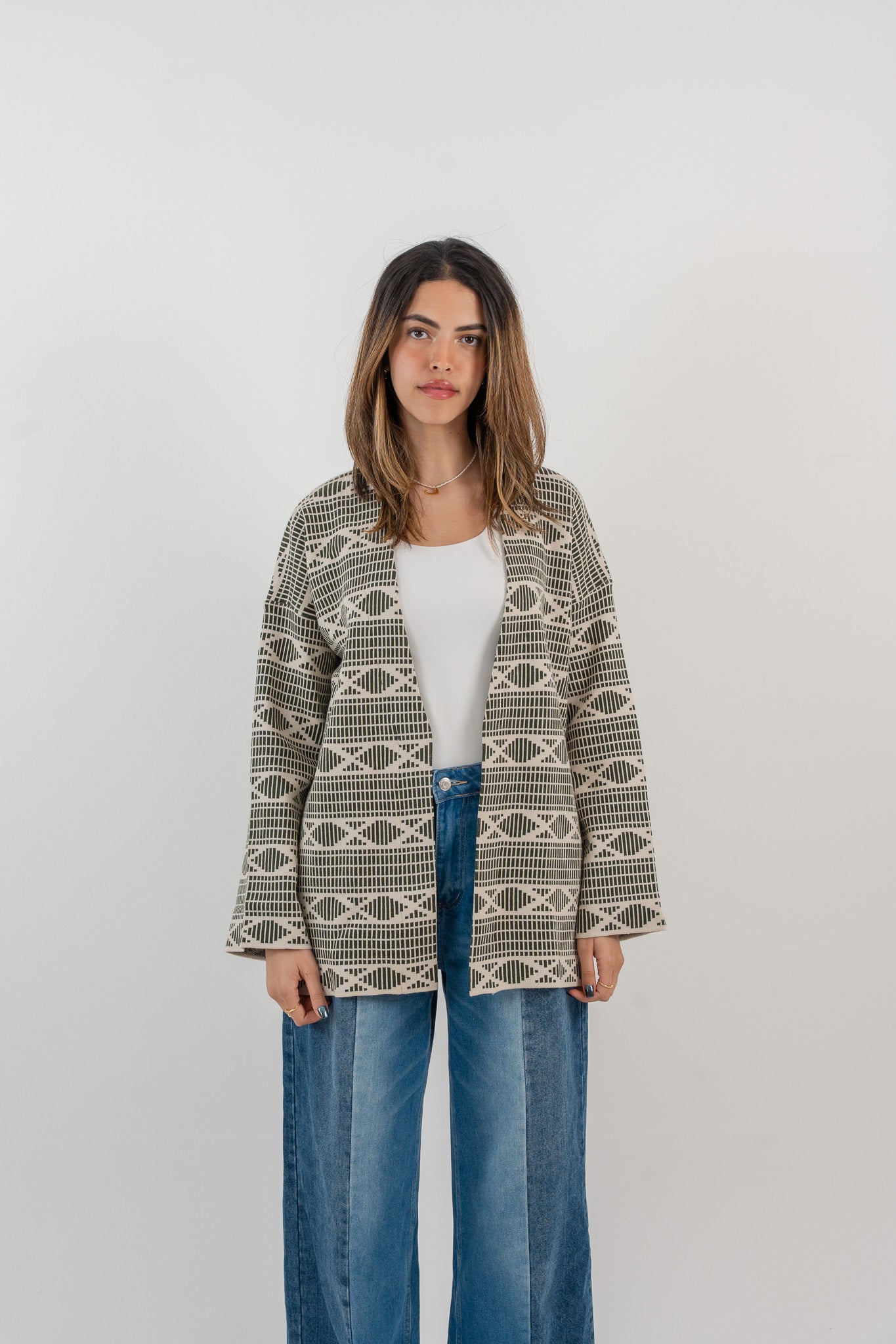 Badiya Weave Kimono - Soft Olive