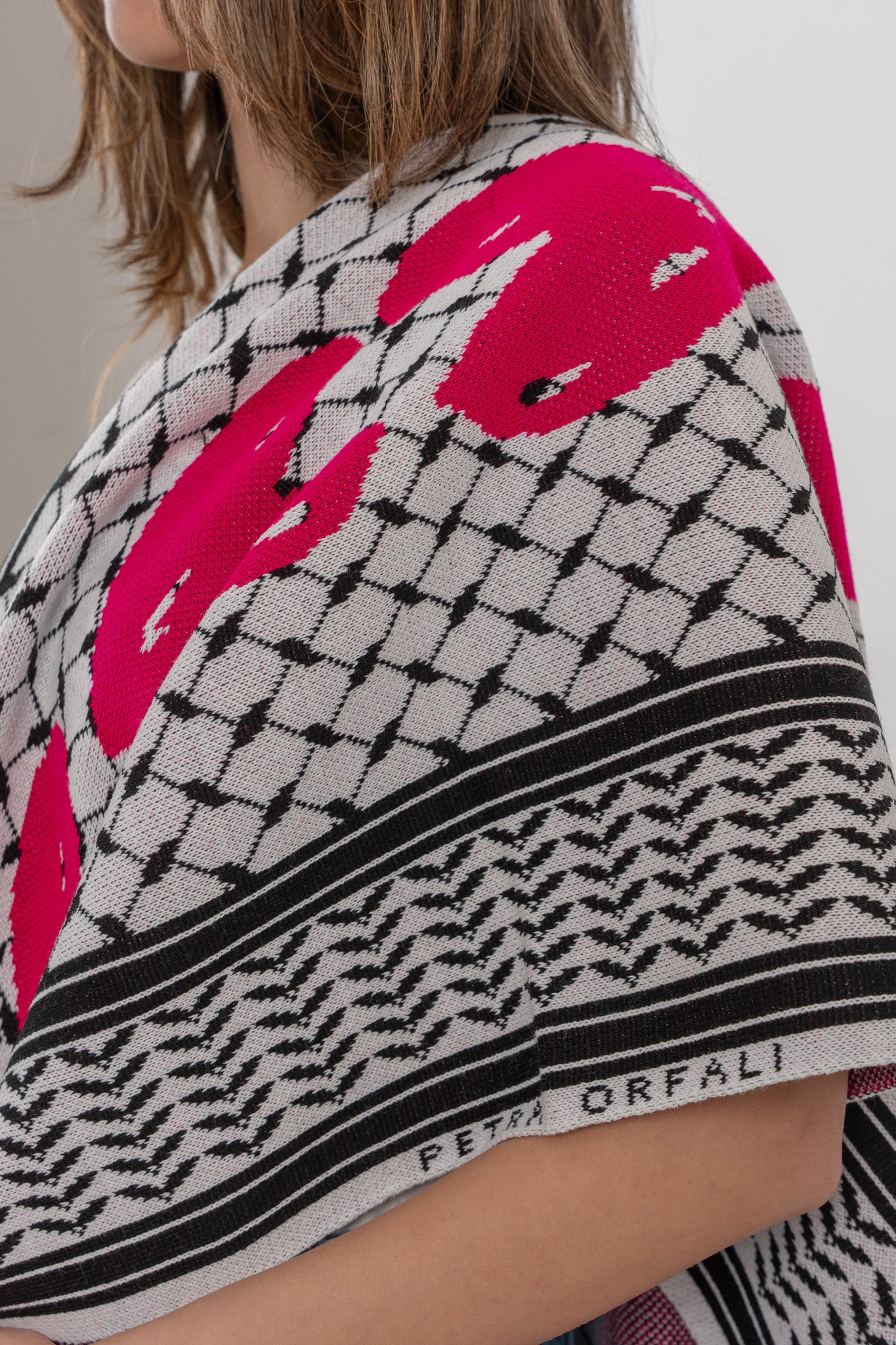 Pink Love Palestinian Scarf