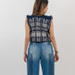 Kayan Vest - White & Navy