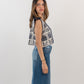 Kayan Vest - White & Navy