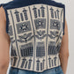 Kayan Vest - White & Navy