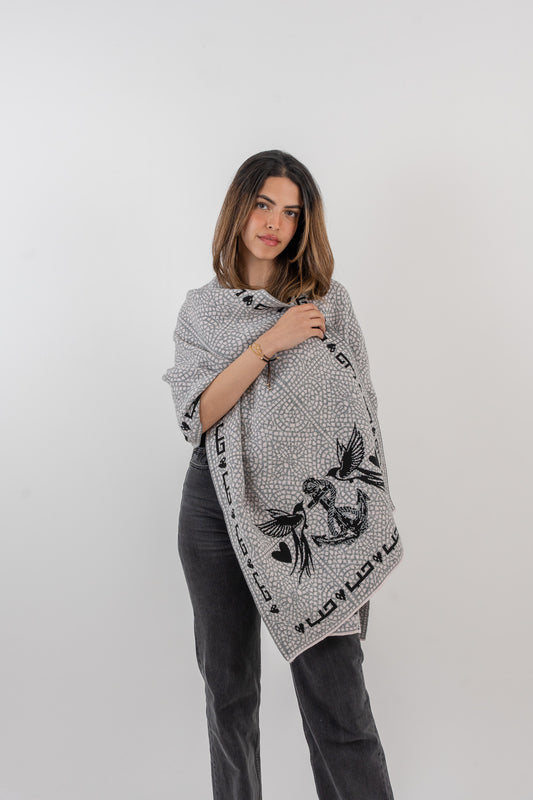 Love and Peace Anchor Scarf