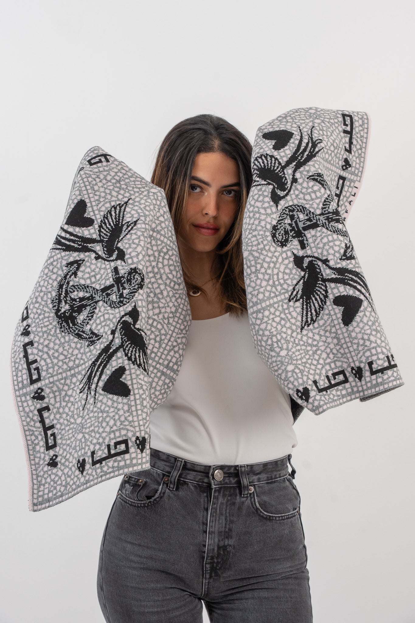 Love and Peace Anchor Scarf