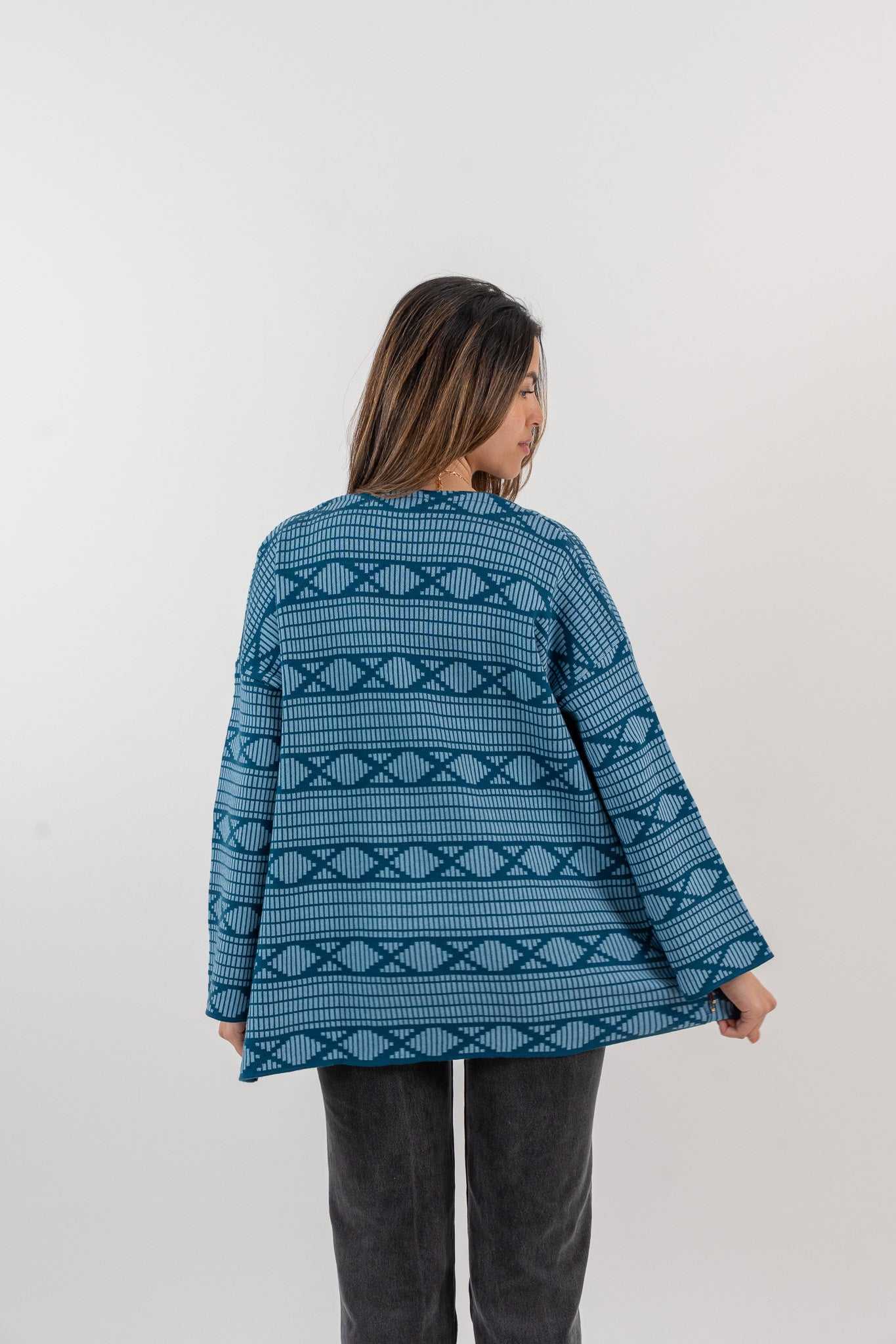 Badiya Weave Kimono - Blue