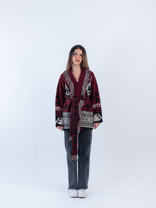 Muzna Jacket - Burgundy