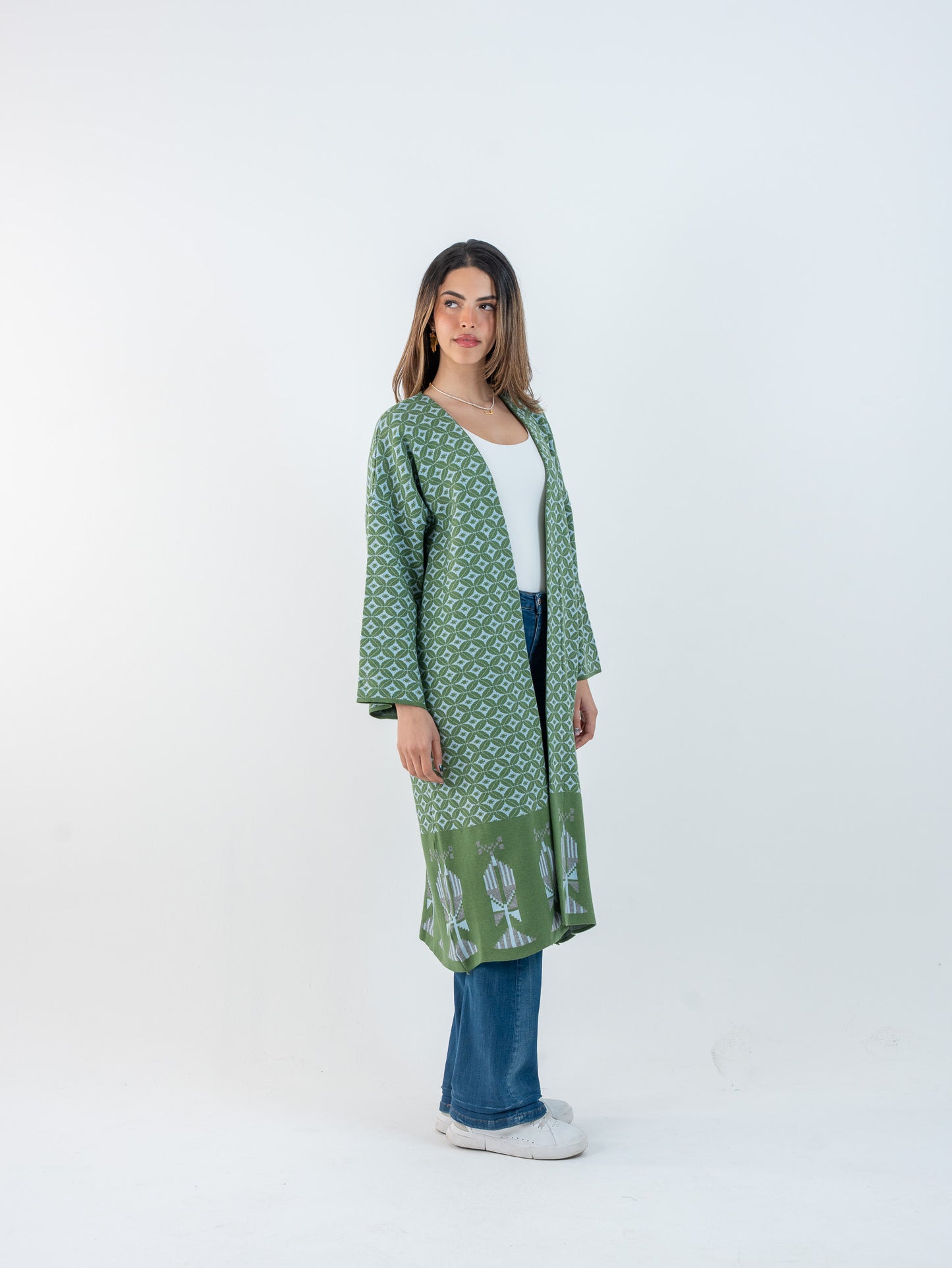 Bahja Long Kimono - Green