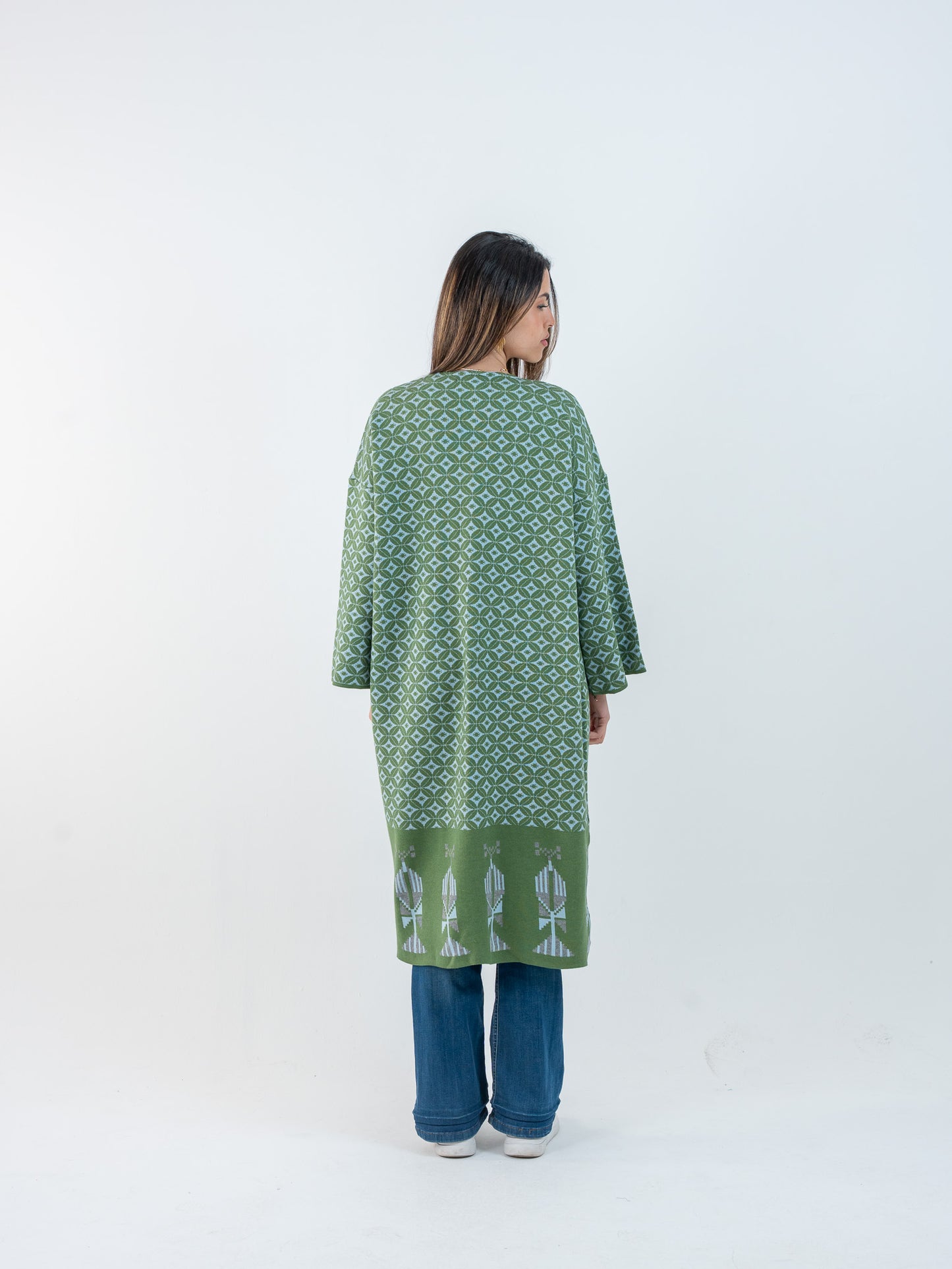 Bahja Long Kimono - Green