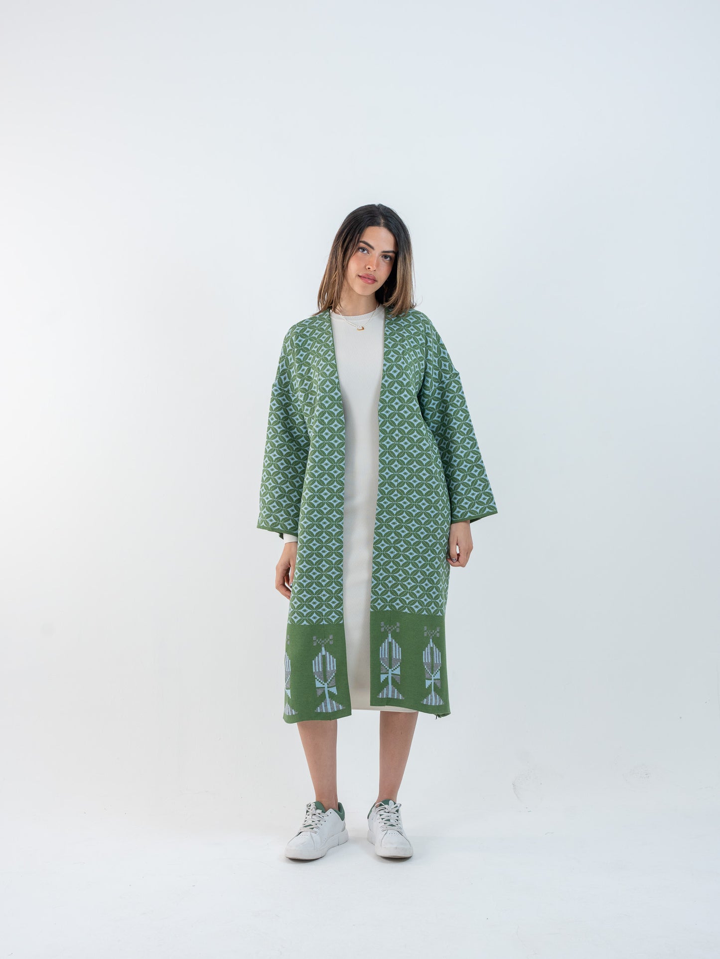Bahja Long Kimono - Green