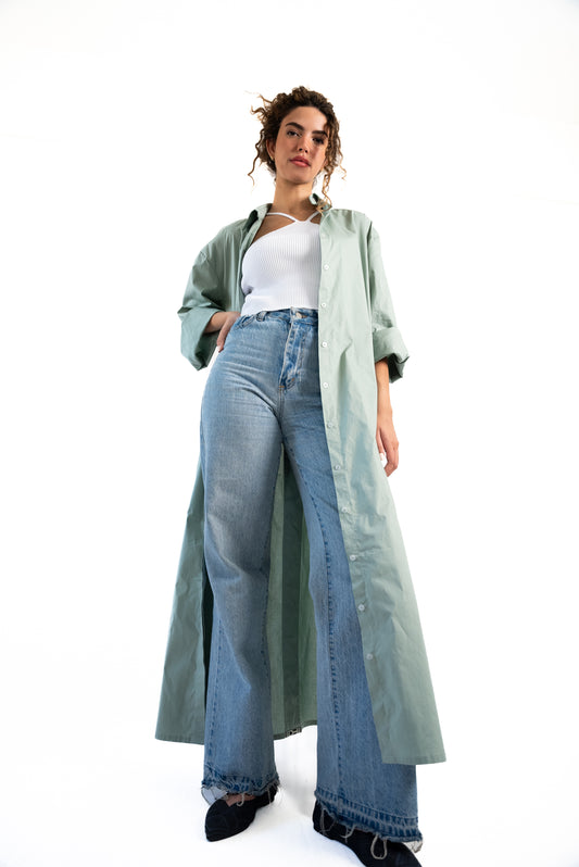 Asseel Shirt Dress - Light Green