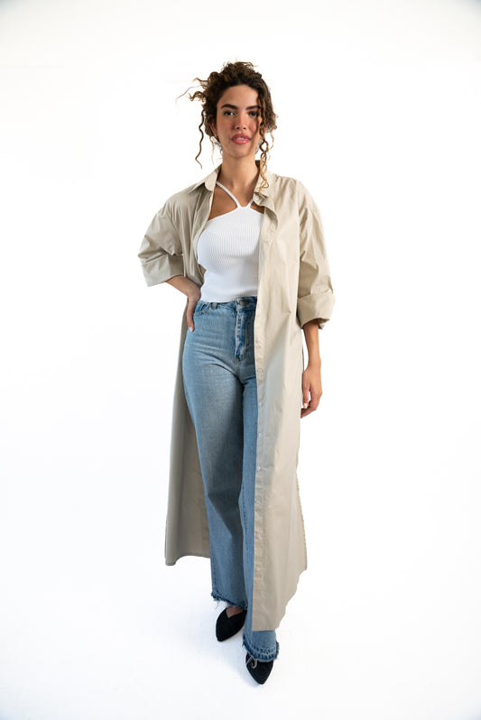 Asseel Shirt Dress - Beige