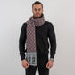 Bahja Grey&Burgundy Scarf - Unisex