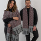 Bahja Grey&Burgundy Scarf - Unisex