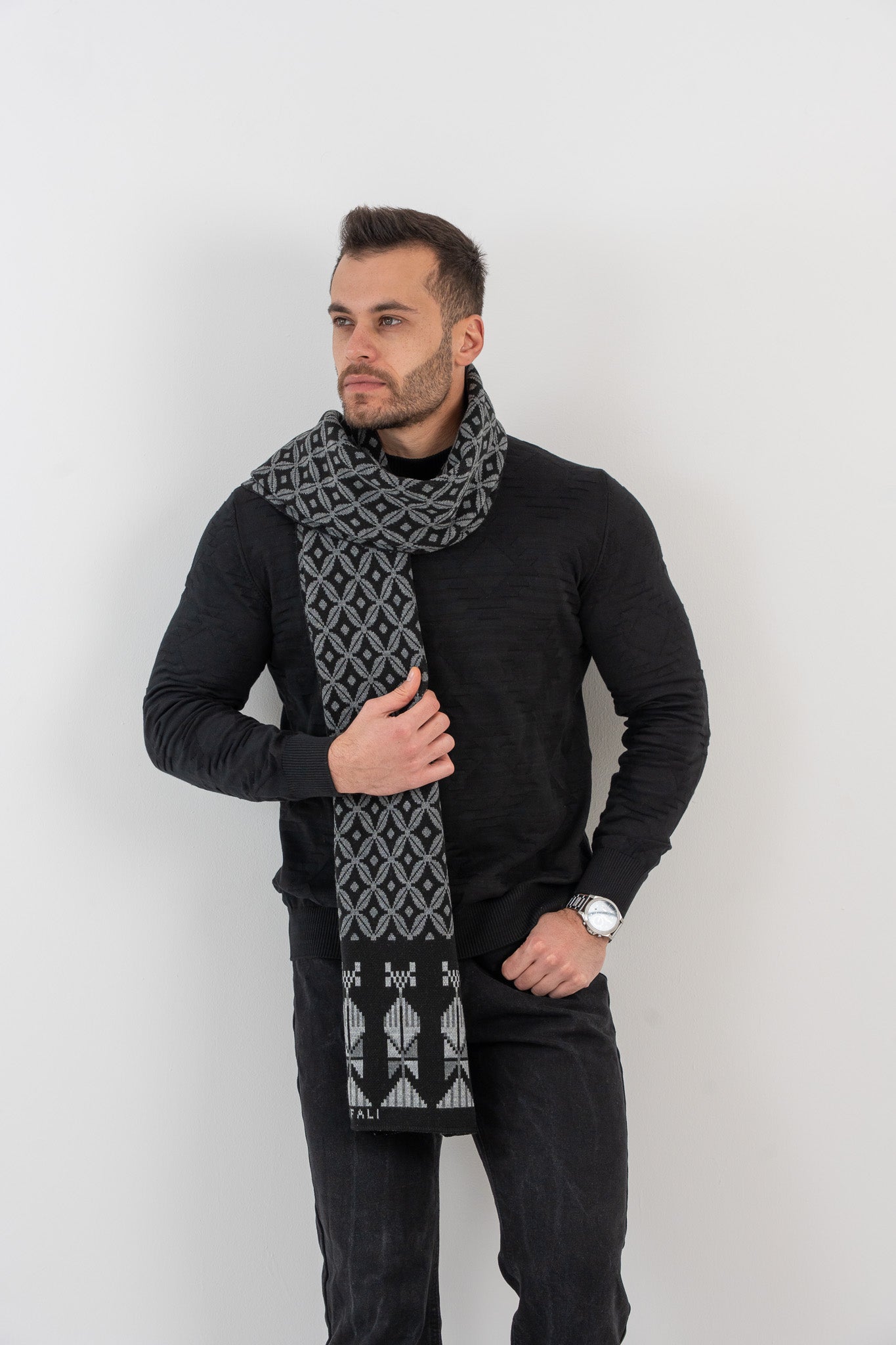 Bahja Black Scarf - Unisex