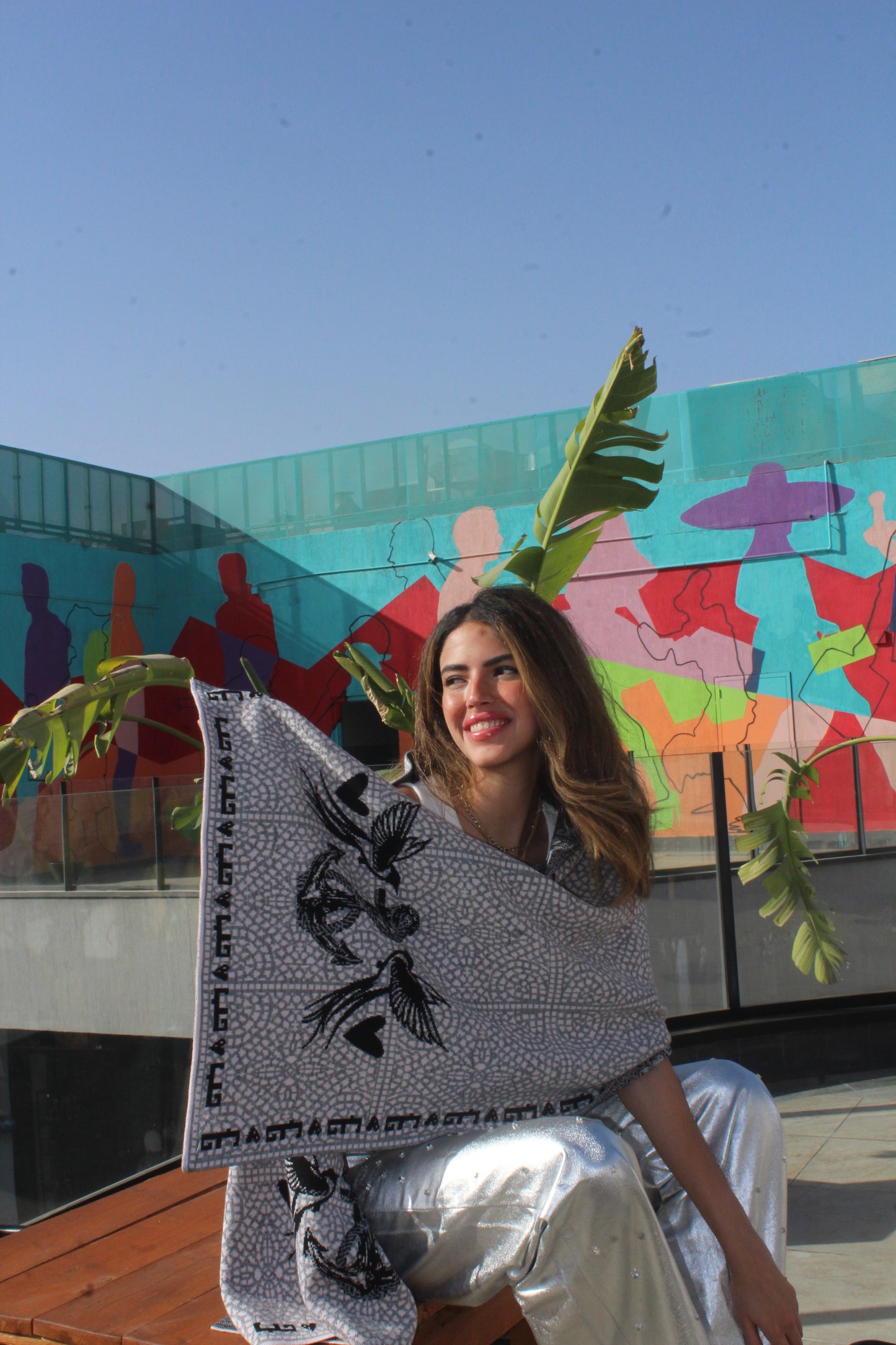 Love and Peace Anchor Scarf