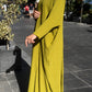 Sadu Back Stripe Abaya with Scarf