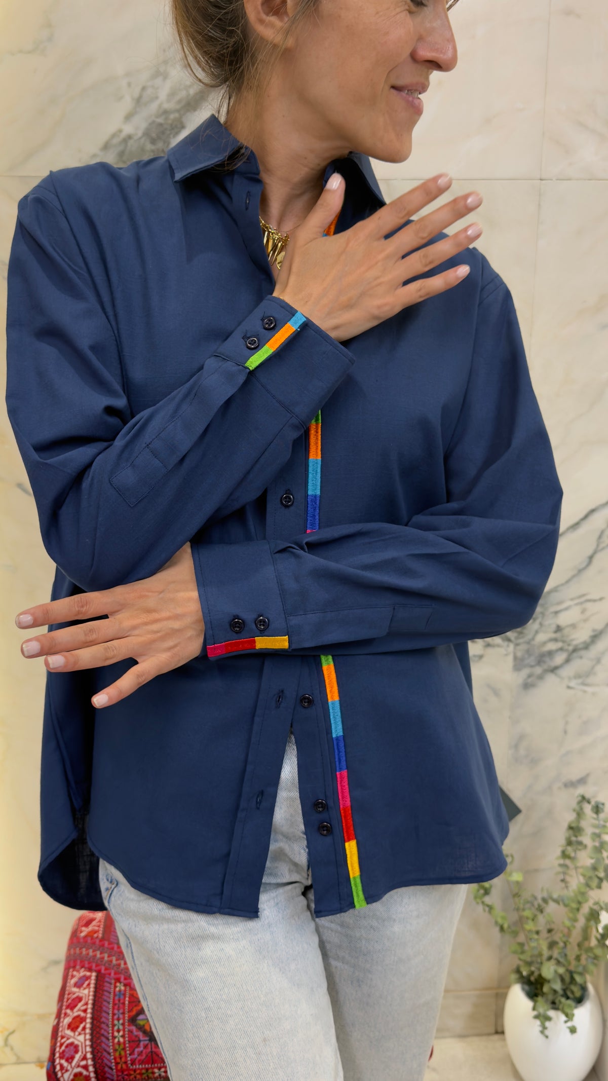 Manjala Shirt - Navy