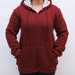 Keffiyeh hoodie Jacket -Burgundy- Unisex